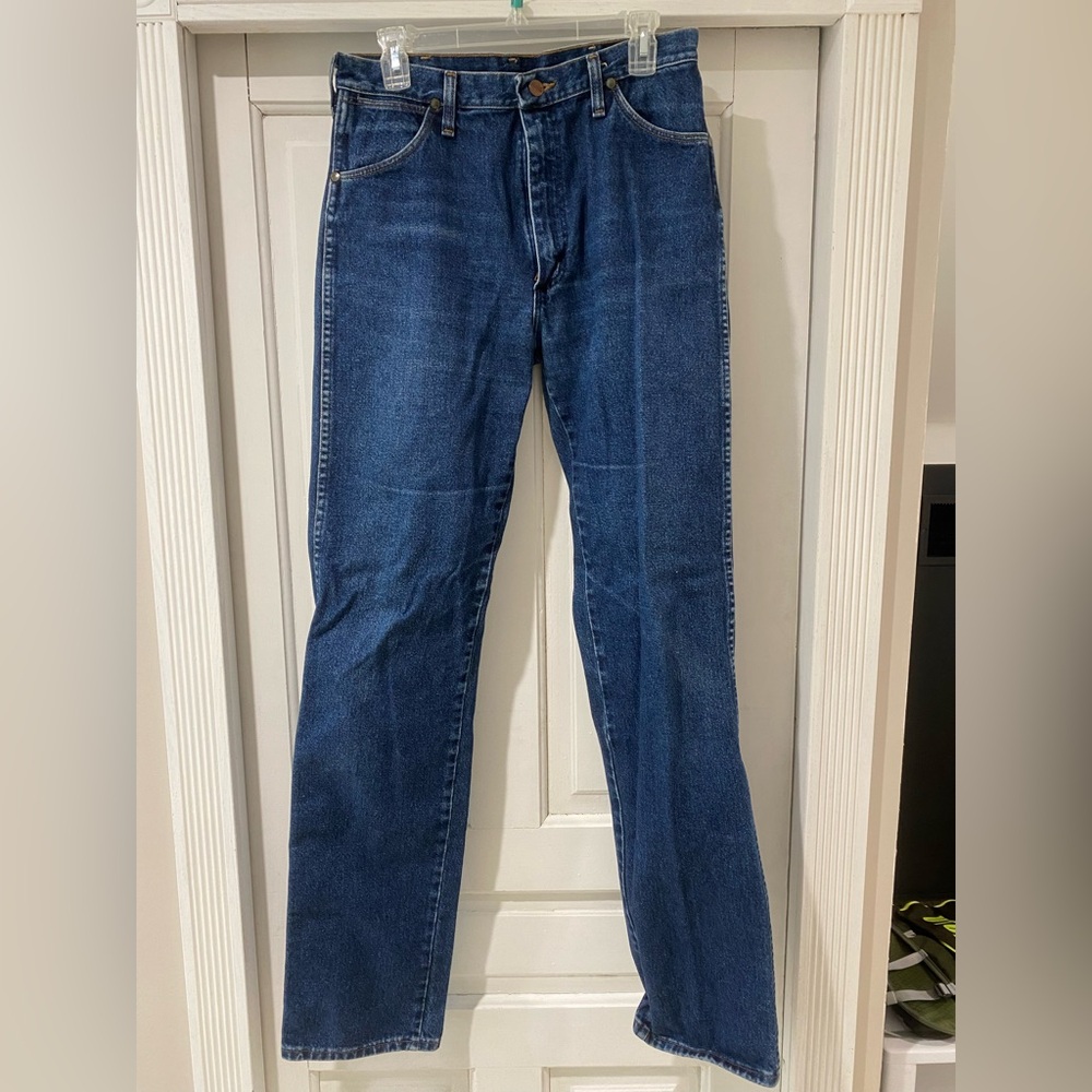 Vintage WRANGLER Dark Wash Denim Unisex Jeans Tall